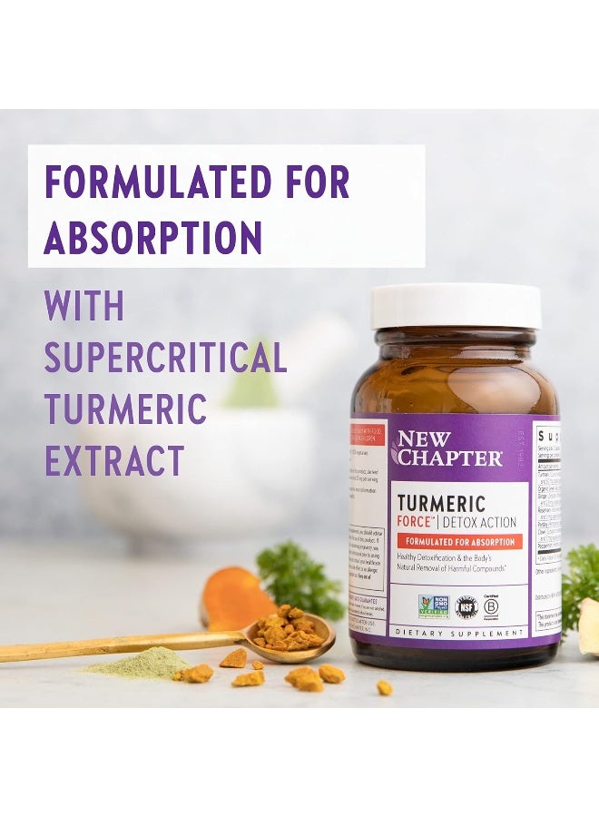 New Chapter Turmeric Force Detox Action, 60 Veg Caps (Pack of 1) - Image 3