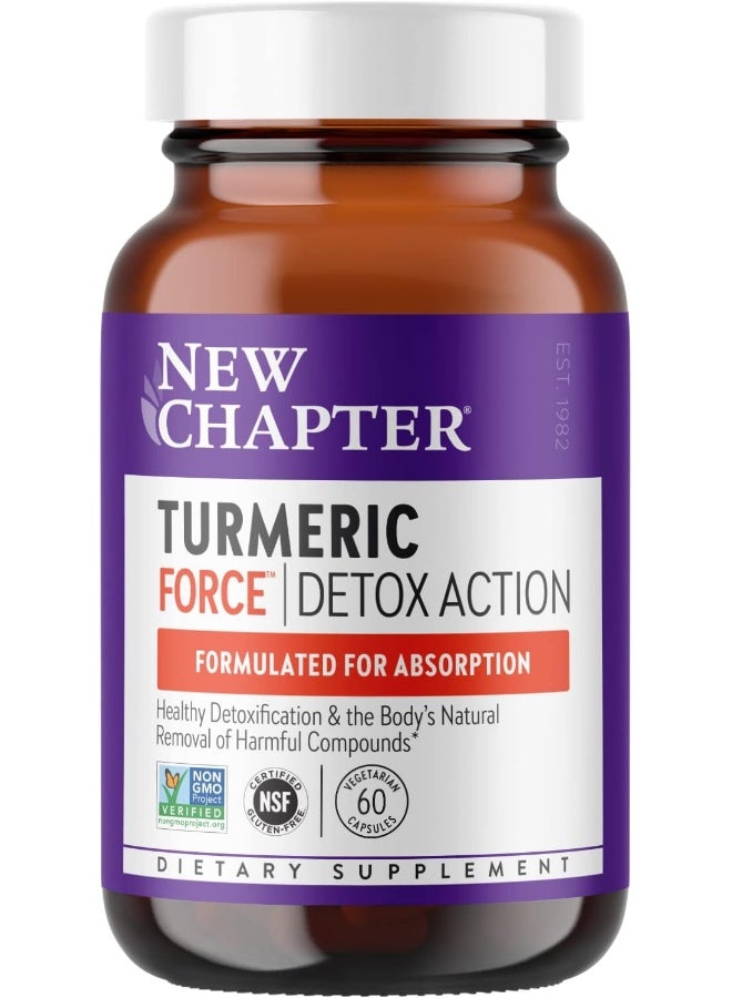 New Chapter Turmeric Force Detox Action, 60 Veg Caps (Pack of 1) - Image 1