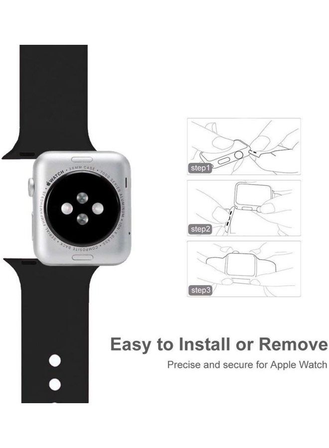 HuHa Double Nail Silicone Replacement Strap Watchband For Apple Watch Series 7/6/5/4/3/2/1/SE 42/44/45mm Lavender - Image 4