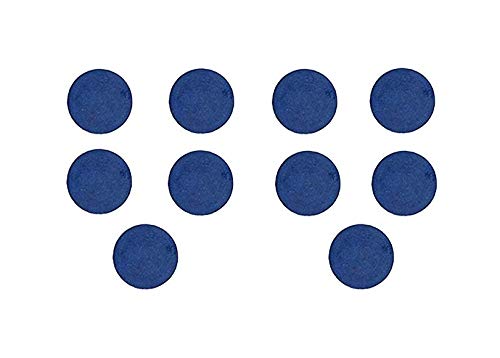 JBB Combo of Billiard Cue Tip Blue in 9mm Size (10 Pcs) and Snooker Pool Chalk Blue (4 Pcs) - Image 2