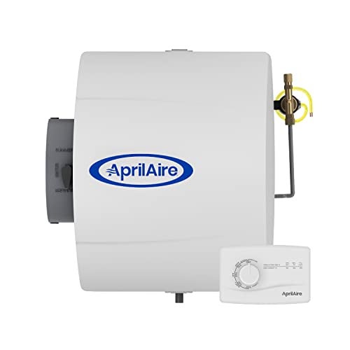 Aprilaire مرطب هواء كامل المنزل AprilAire 600M، مرطب فرن يدوي عالي الإنتاجية، مرطب هواء كبير السعة للمنازل حتى 5,000 قدم مربع، أبيض - Image 1