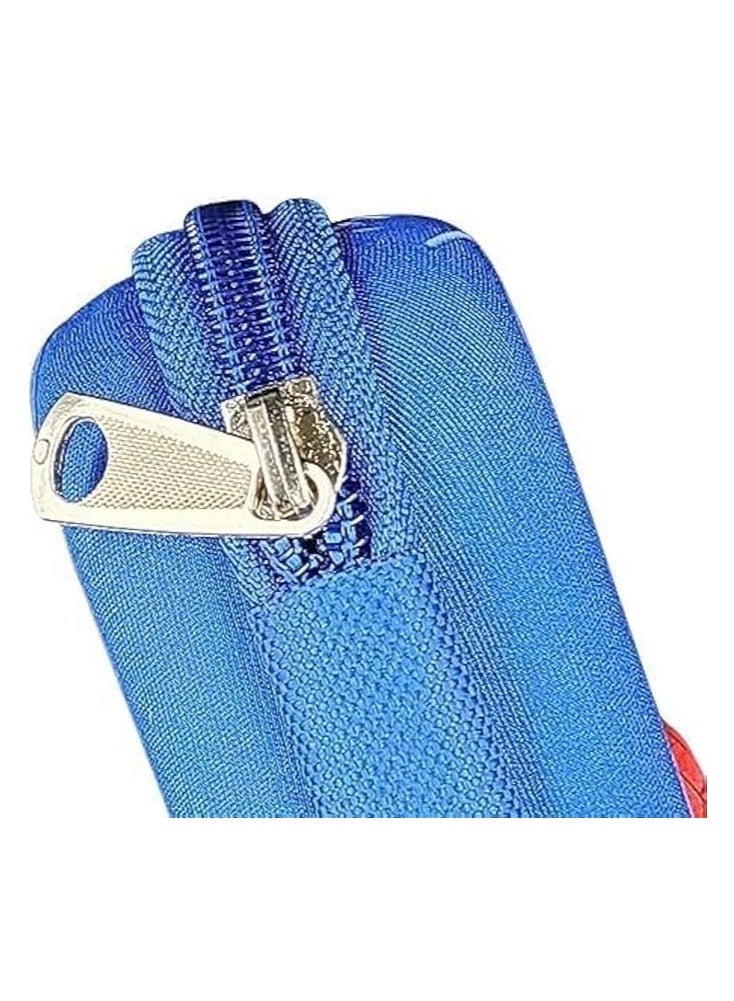 أفينجيرز مقلمة مدرسية بسعة كبيرة للاولاد مثالية لتخزين اقلام رصاص متعددة والاقلام وغيرها من الادوات المكتبية. غطاء ثلاثي الابعاد (بطل احمر (ازرق)، أسيتات فينيل الإيثيلين (EVA) - Image 4