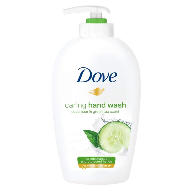 Dove Caring Hand Wash Cucumber  Green Tea Scent  PH Balanced Scented Moisturizing Hand Soap for Working Hands and Dry Hands  845 Oz