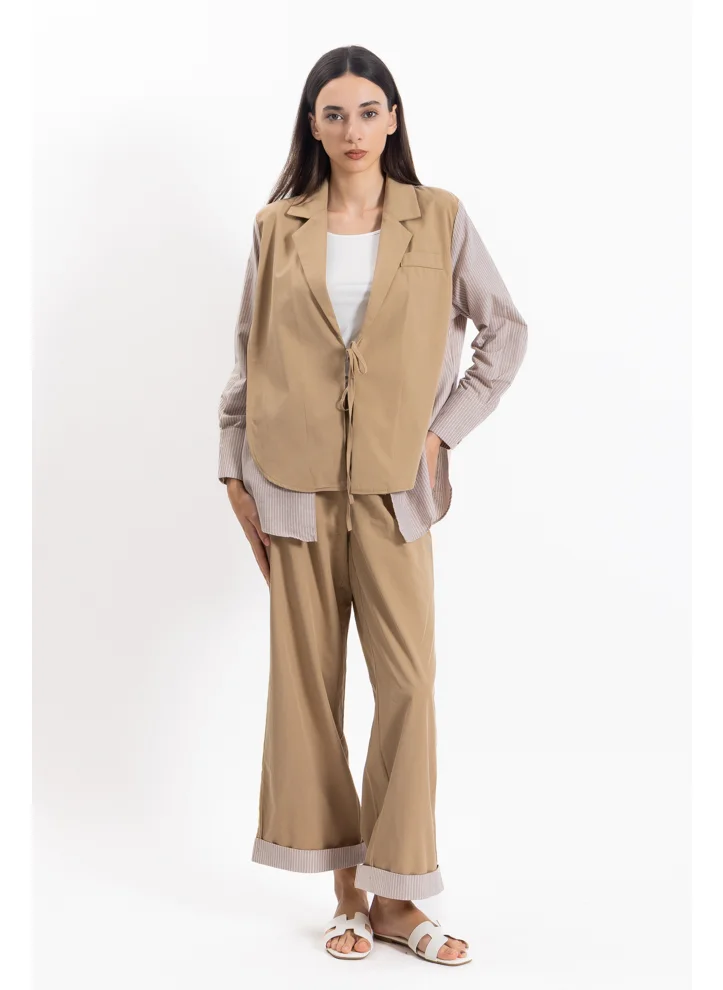 شايبس DETAILED STRIPED BLAZER SET