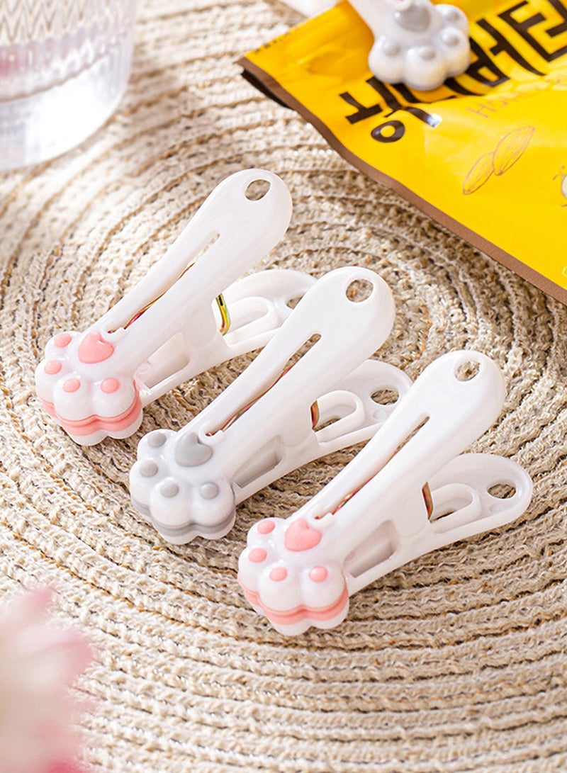 LKTOCAFT Colorful Windproof Plastic Clothespins, 24pcs Set - Cute Cat Paw Clips for Laundry, Clothes, Socks & Crafts, Strong Grip, No Marks, Multi-use Hangers for Outdoor Drying - Image 1