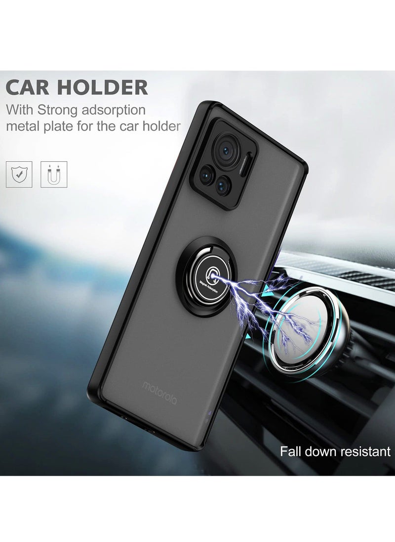 Generic - Motorola Edge 30 Ultra 5G Case Cover, 360°Rotating Kickstand Ring + Support Magnetic Car Mount + Slim Thin PC&TPU Shockproof Mobile Phone Case - Image 1