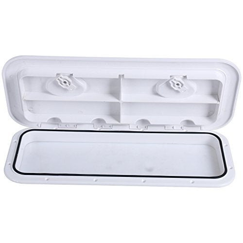Amarine Made Boat Hatch Access Hatch and Lid Marine Grade 24" x 9-5/8" for Marine Caravan RV-White - Image 1