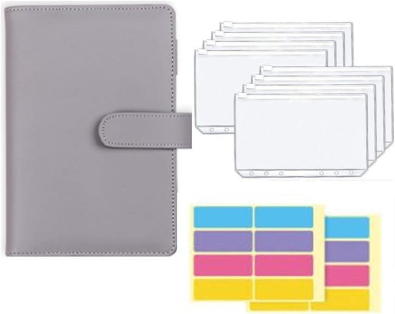 Refillable A6 Budget Binder With PVC Zipper Pockets And 6 Rings Planner Cover - Image 1