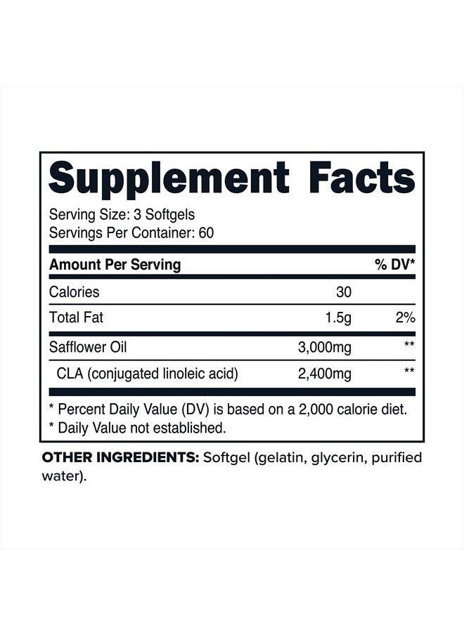Primaforce CLA 2400 mg per Serving (180 softgels) Weight Management Supplement for Men and Women, Non-Stimulating, Non-GMO & Gluten Free  - Image 2