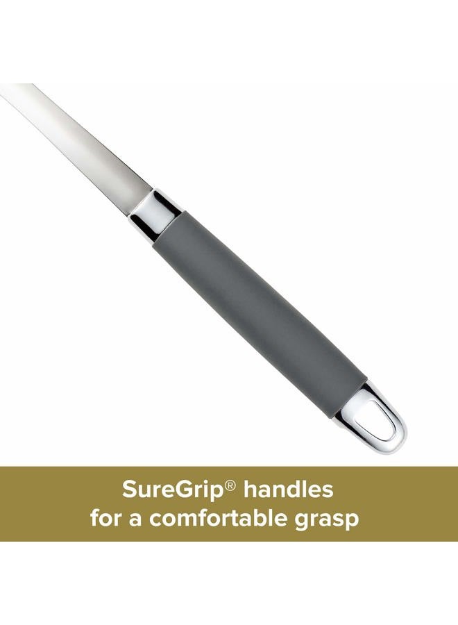 Anolon SureGrip Stainless Steel Meat Fork/Kitchen Tool, 13.25 Inch, Gray,46288 - Image 4