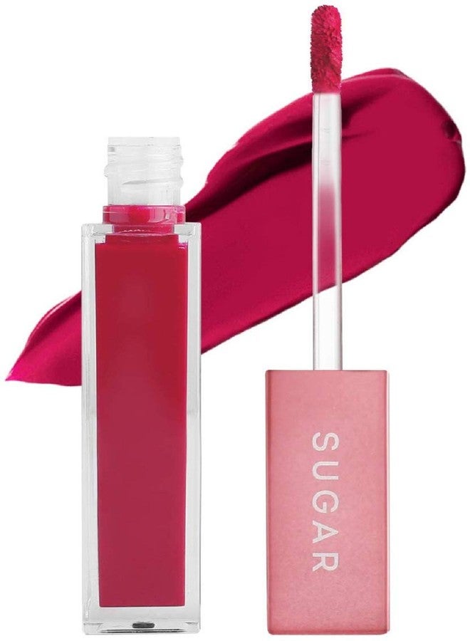 SUGAR Cosmetics Mettle Liquid Lipstick - 12 Talitha (Bright magenta with red undertones) Creamy Lightweight Texture, Silky Smooth Lips - Image 1
