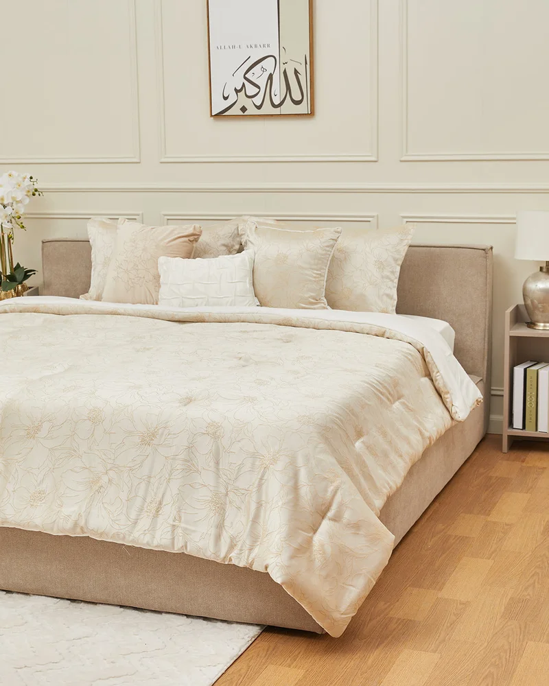 REDTAG Botanical Jacquard 7 Piece Comforter Set (260 x 240 cm)