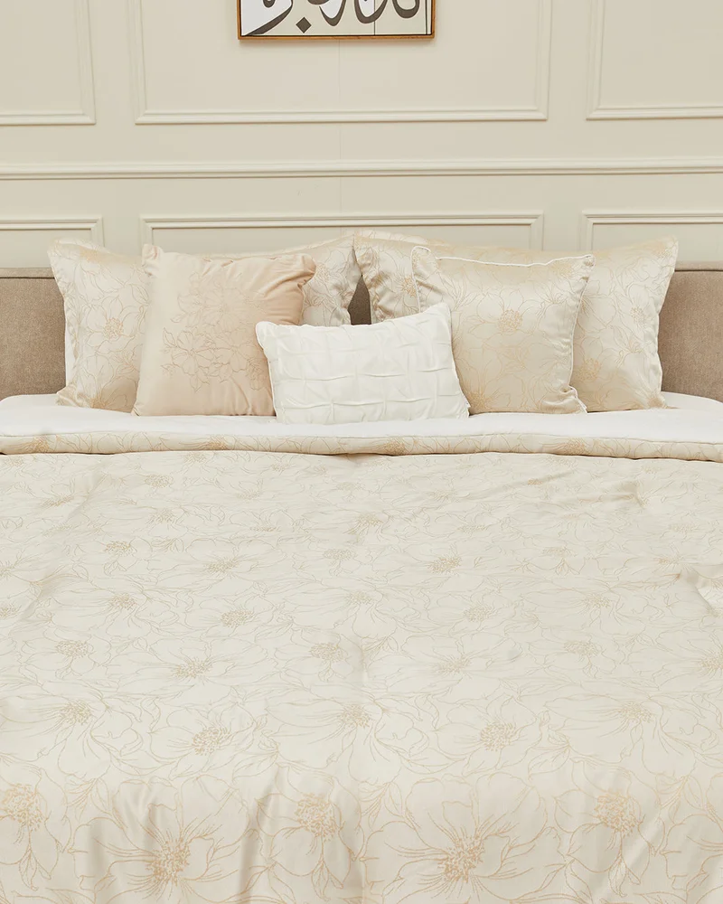 REDTAG Botanical Jacquard 7 Piece Comforter Set (260 x 240 cm)