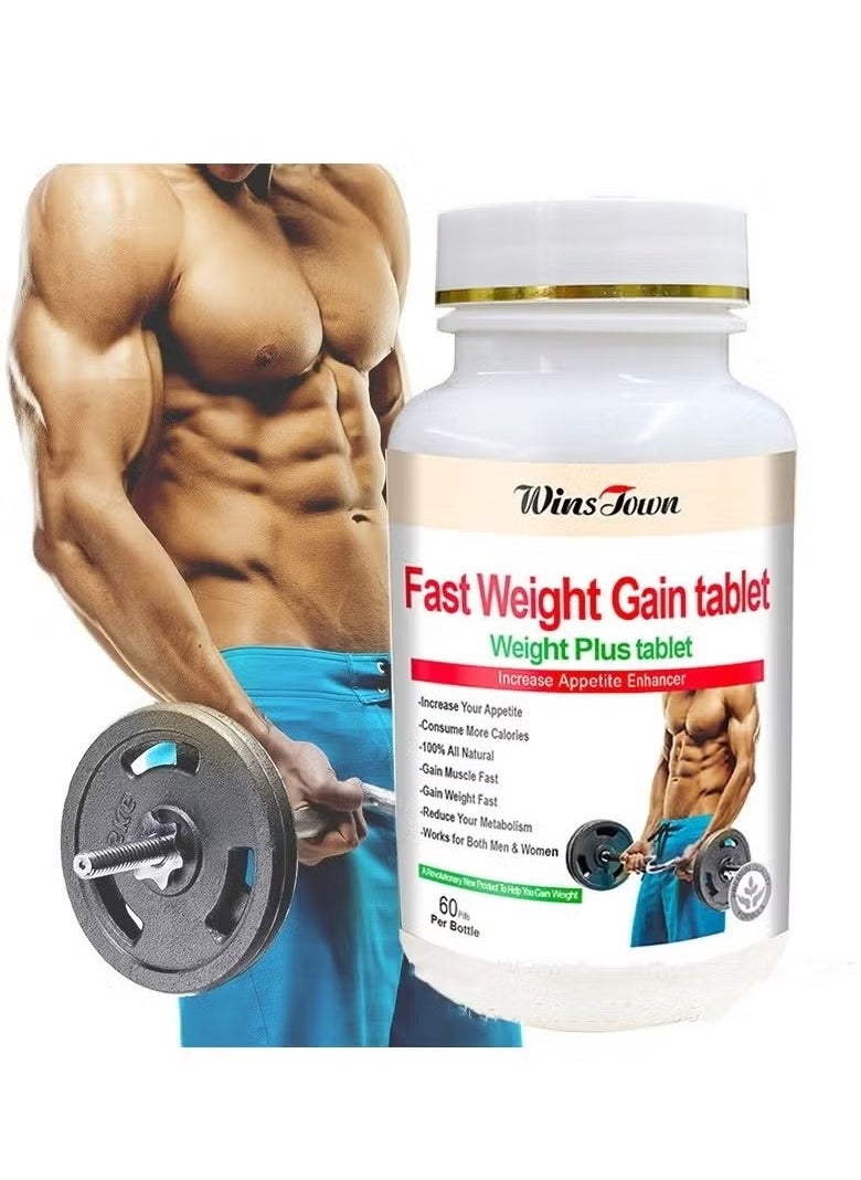 Wins Town Weight Gain Tablets, Appetite Enhancer Fast Weight Gain Pills, Safe And Effective Weight Management Herbal Dietary Supplement, Weight Increase Capsules For Men And Women  - Image 1