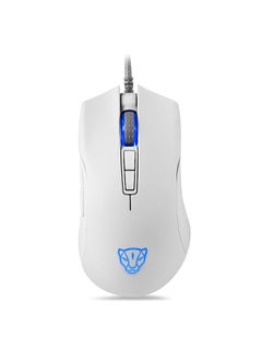V70 USB Wired Gaming Mouse RGB Mouse Ergonomic Design 8-gear Adjustable DPI Wide Compatibility White