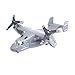Ailejia Alloy Metal Airplane MV22 Military Osprey Transport Helicopter Model Army Aircraft Air Force Toy with Pull Back Fighter Toy Grey - Image 2