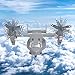 Ailejia Alloy Metal Airplane MV22 Military Osprey Transport Helicopter Model Army Aircraft Air Force Toy with Pull Back Fighter Toy Grey - Image 4