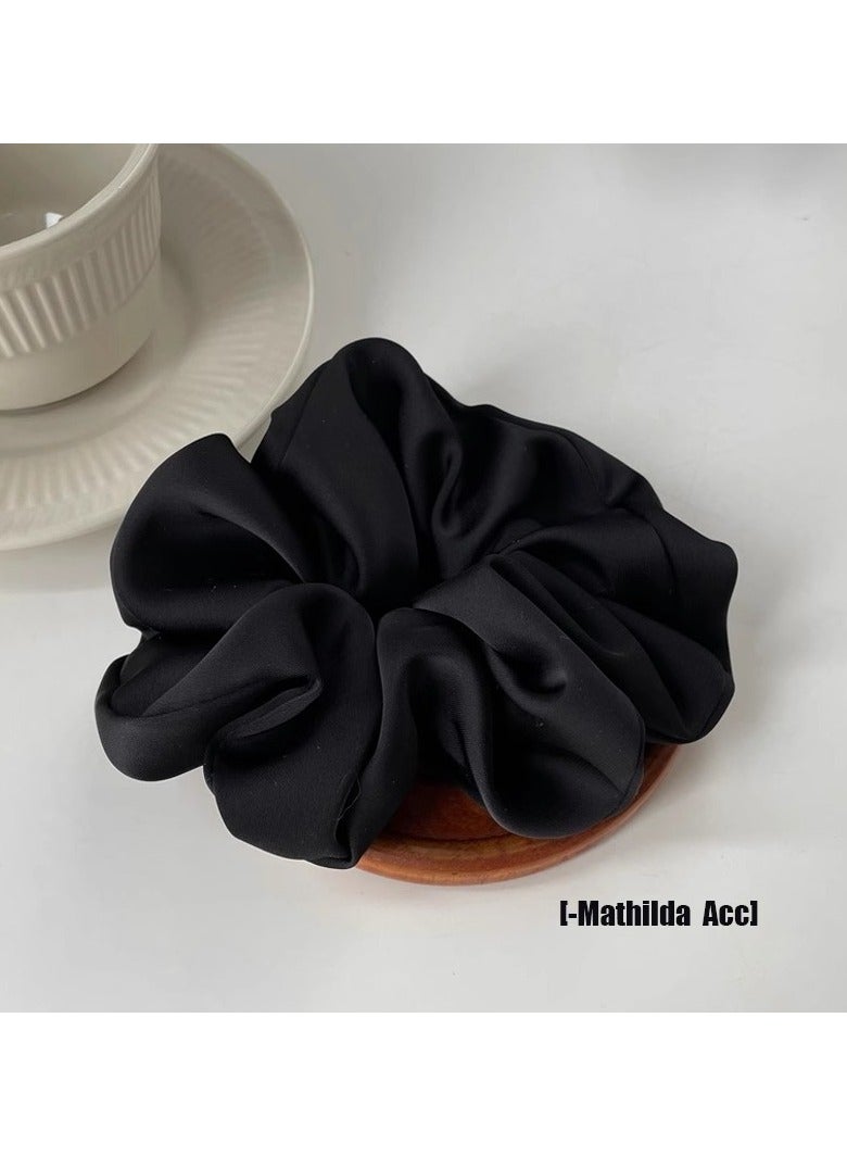 يوكانبي 3 قطع أنيقة الحد الأدنى خاتم شعر الساتان ، غطاء رأس نسيج لون صلب للنساء ، هدايا يومية للعطلات - Image 4