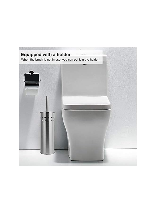 promass Toilet Brush and Holder, Toilet Brush Set Stainless Steel Toilet Brush for Bathroom Toilet - Image 5