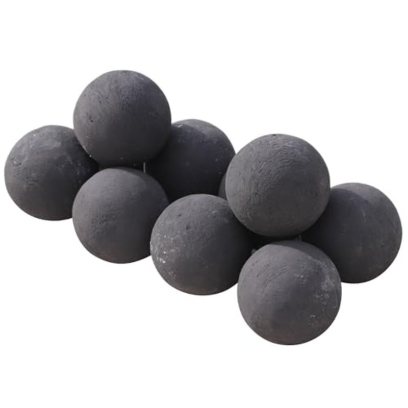 Ceramic Fire Balls, Set of 10 Round 3in Black Fire Pit Balls for Indoor/Outdoor Gas, Electric, Propane Fireplace, Fire Bowl, Fire Pit Accessories - Image 1