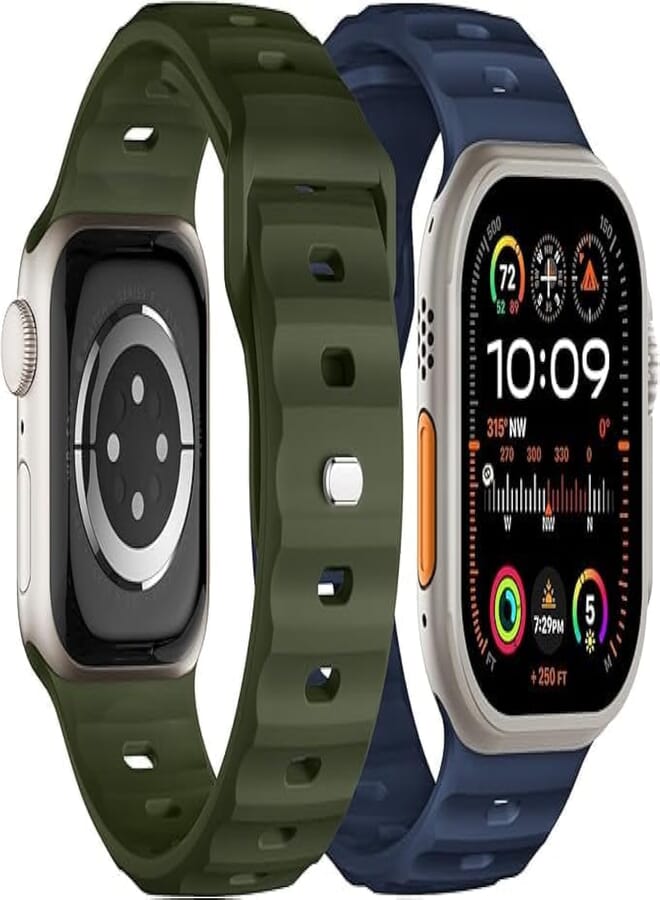 Next Store 2 Pack Soft Silicone Waterproof Replacement Straps for Ultra Series 2 Series 1/2/3/4/5/6/7/8/9 Series Ultra Ultra 2 Pack