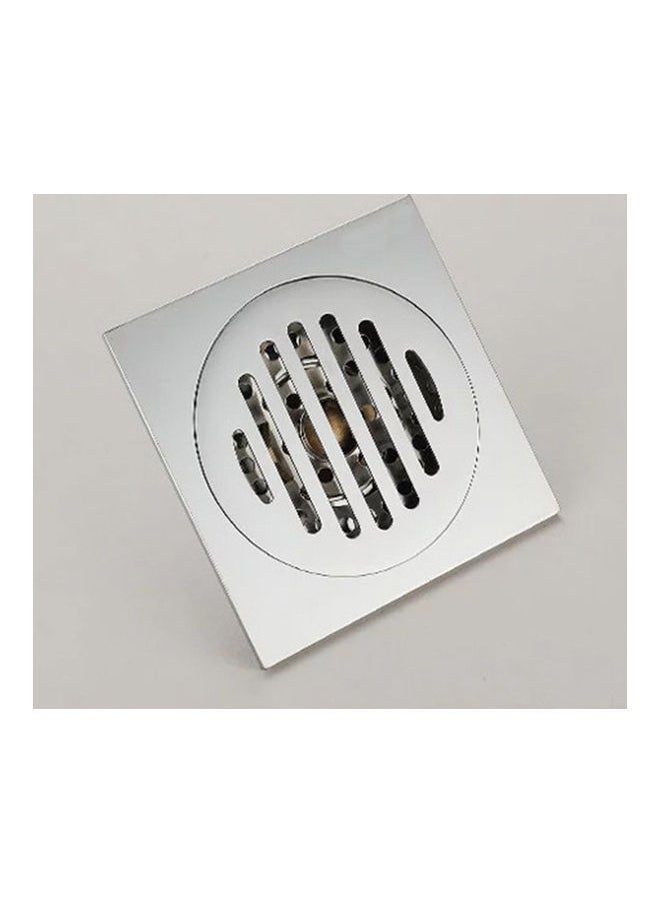 NIBEMINENT - Floor Drain Anti-Odor Shower Silver/Golden 11 x 5 11cm - Image 1