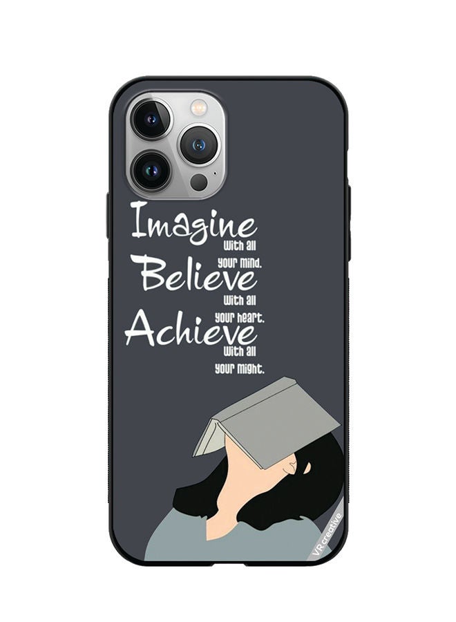 VR CREATIVE Protective Case Cover For Apple iPhone 11 Pro Imagine Belive Achieve Design Multicolour - Image 1