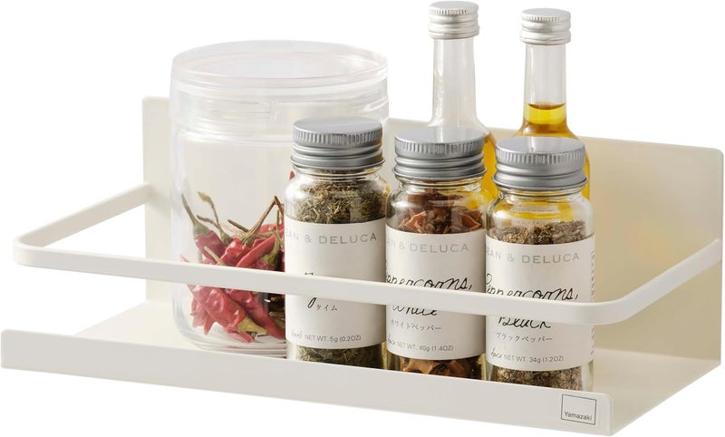 Yamazaki Home Storage Caddy Magnetic Spice Rack | Steel, One Size, White - Image 1