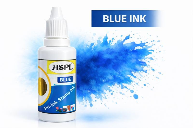 ASPL Blue Stamp Ink Refill (30ml, 1pc) – Fast-Dry Formula for Pre-Ink Stamps, Smooth Flow, AI Tested - Image 5