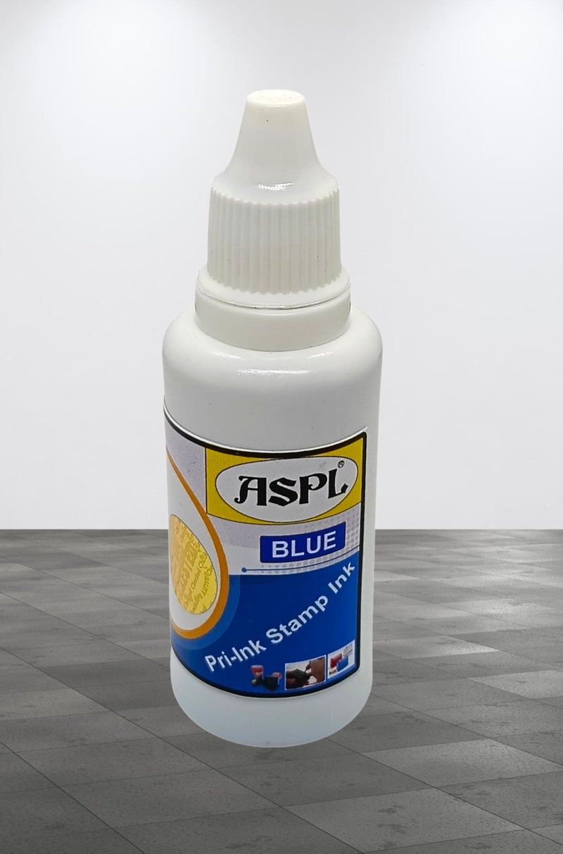 ASPL Blue Stamp Ink Refill (30ml, 1pc) – Fast-Dry Formula for Pre-Ink Stamps, Smooth Flow, AI Tested - Image 2