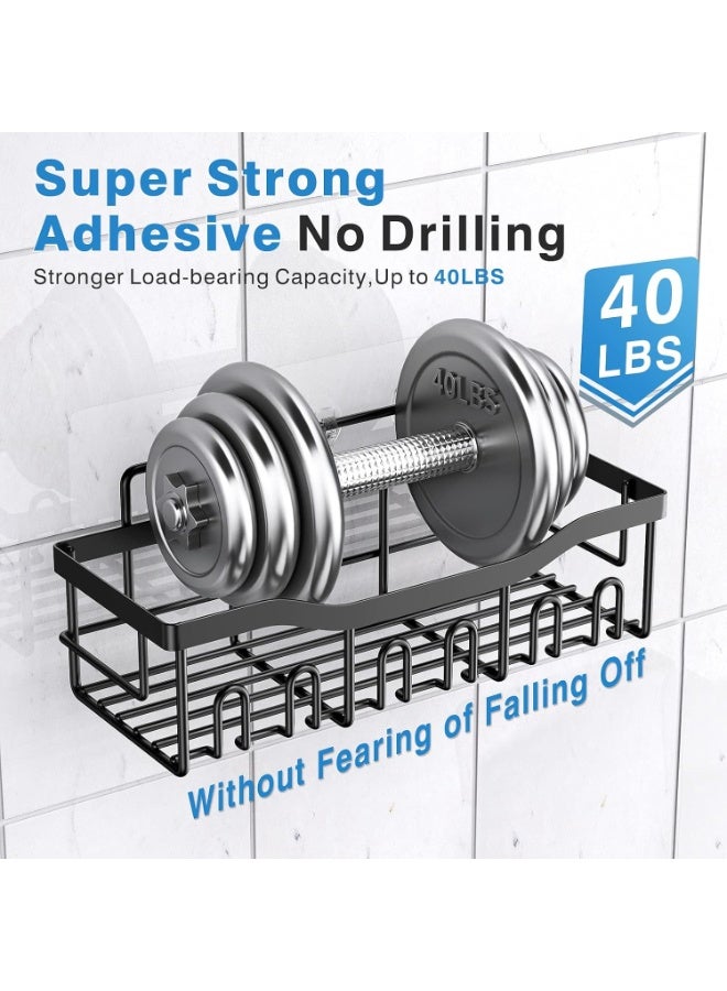 ريتش لايف مجموعة من 5 قطع من حامل الدش، منظم لاصق للحمام لتخزين الحمام والمطبخ، بدون حفر، سعة كبيرة، أرفف تنظيم الحمام من الفولاذ المقاوم للصدأ المقاوم للصدأ لرفوف الدش الداخلية - Image 5