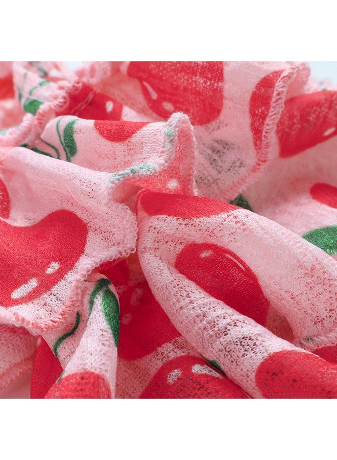 فيت وورم فستان فيت ورم الكرزي للكلاب، ملابس كلاب صغيرة للبنات، فستان هاواي مكشكش للكلاب، زي حيوان أليف أنثى، وردي، أحمر، مقاس XS - Image 5