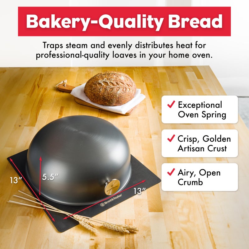 Brod & Taylor Ultralight Baking Shell for Sourdough Bread (Boule) â€“ No Preheating Needed for Crispy Crust and Even Baking - Image 2