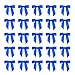 7Rainbows 50pcs Boutique 15 Blue Satin Ribbon Mini Bows for Craft Sewing Scrapbooking Wedding and Gift Wrapping - Image 1