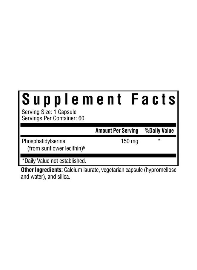Seeking Health Seeking Health Phosphatidylserine - Brain Support Supplement with Sunflower Oil & Phospholipids - Vegetarian & Gluten-Free Capsules - 150 mg, 60 Capsules  - Image 2