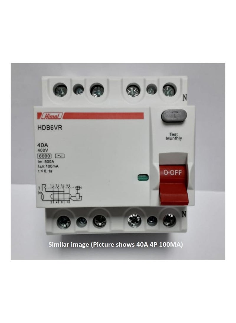 Himel Himel 63A 4P 30MA Earth Leakage Circuit Breaker  HDB3VR463SC  - Image 1