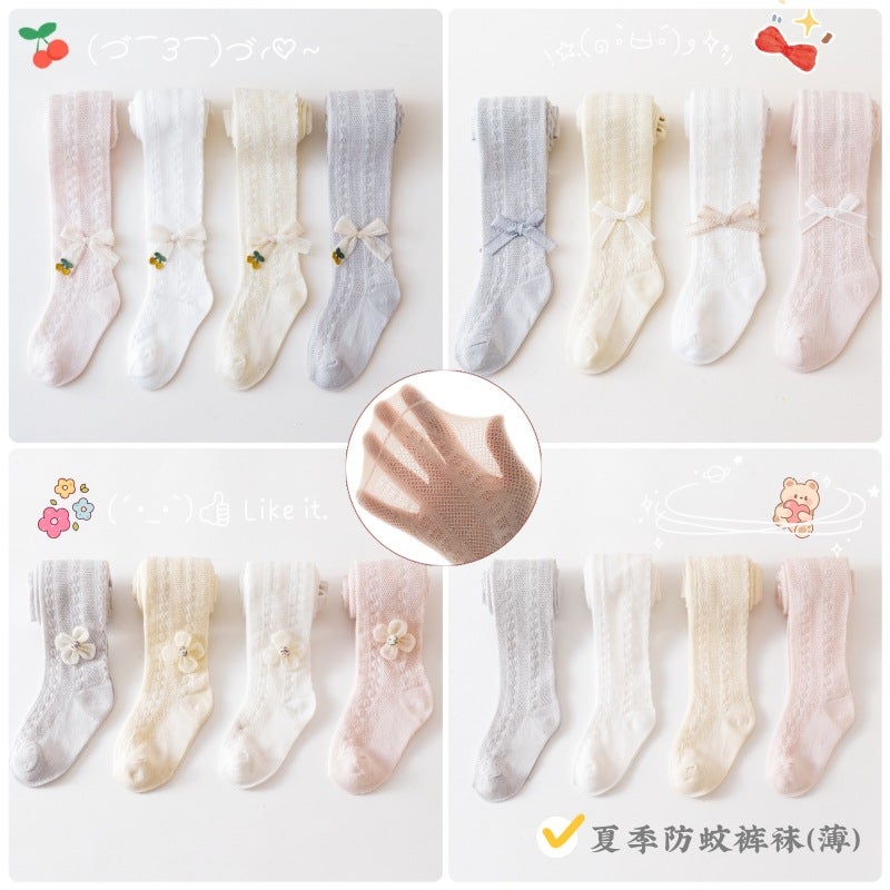 23 Girls Pantyhose Summer Thin Breathable Leggings For Baby Girls Cute Children Baby Anti-Mosquito Socks Mesh - Image 2