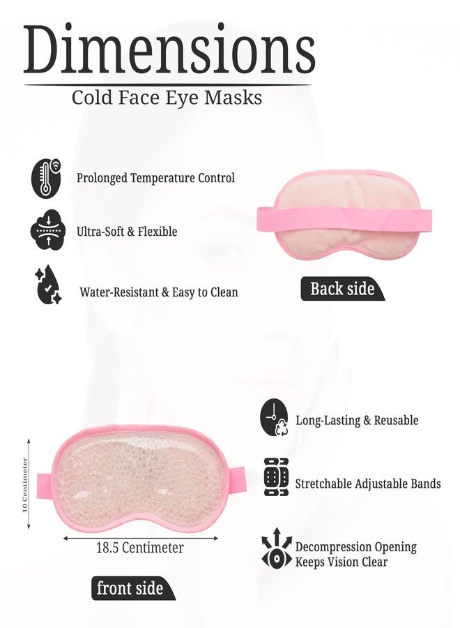 RarePicks RarePick Cooling Gel Sleep Eye Mask for Men & Women | Dark Circles & Migraine Relief | 3D Comfort Eye Cover for Sleeping & Meditation (Pink) - Image 2