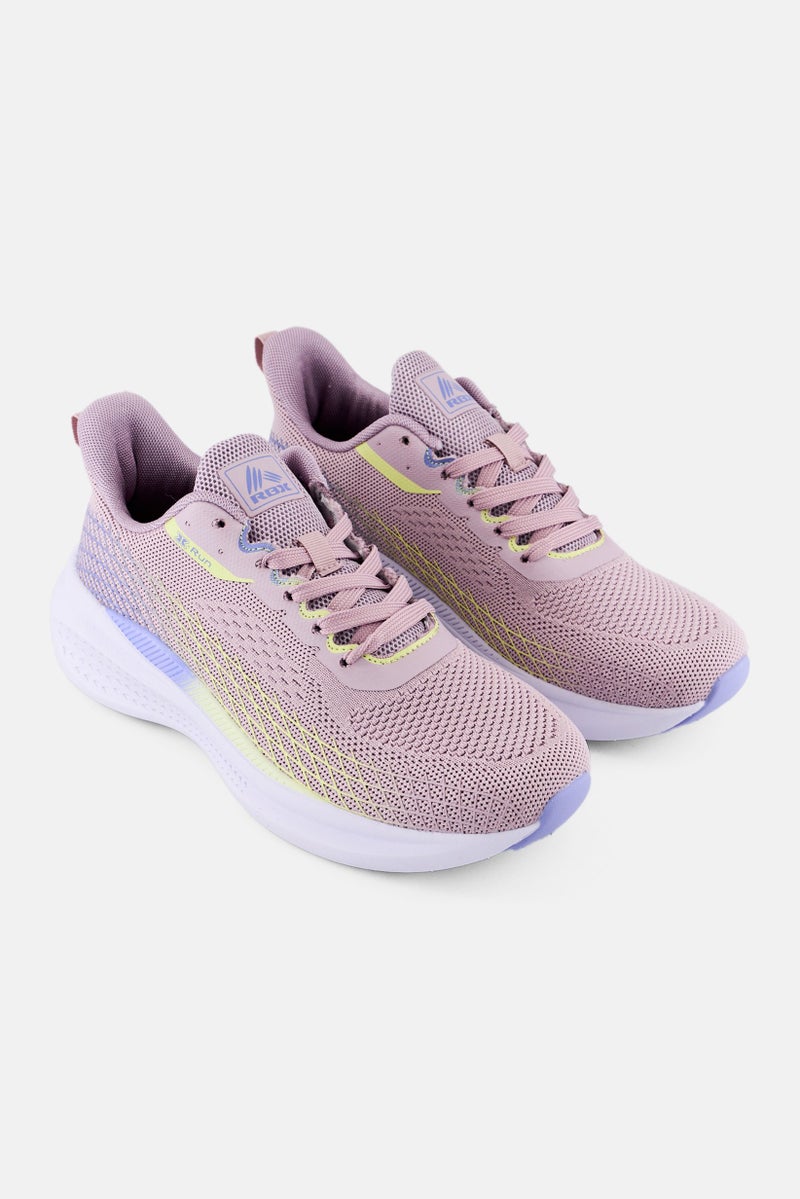 RBX Women Lace Up Running Shoes, Light Mauve - Image 1