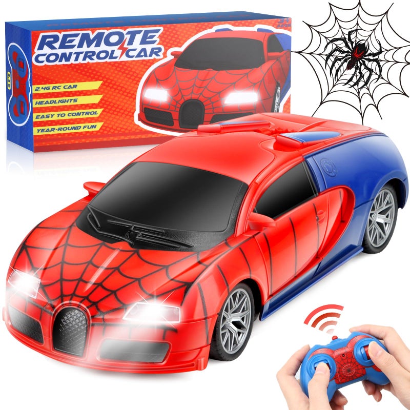Aooess Remote Control Car Toy for Kids Spider Rc Cars for Boys Age 47 Toy Cars for Boys Age 47 Racing Car Toys Spider Toys for Boy 46 Birthday Gift for 3 4 5 6 7 8 9 Year Old Boy Girls Red - Image 2