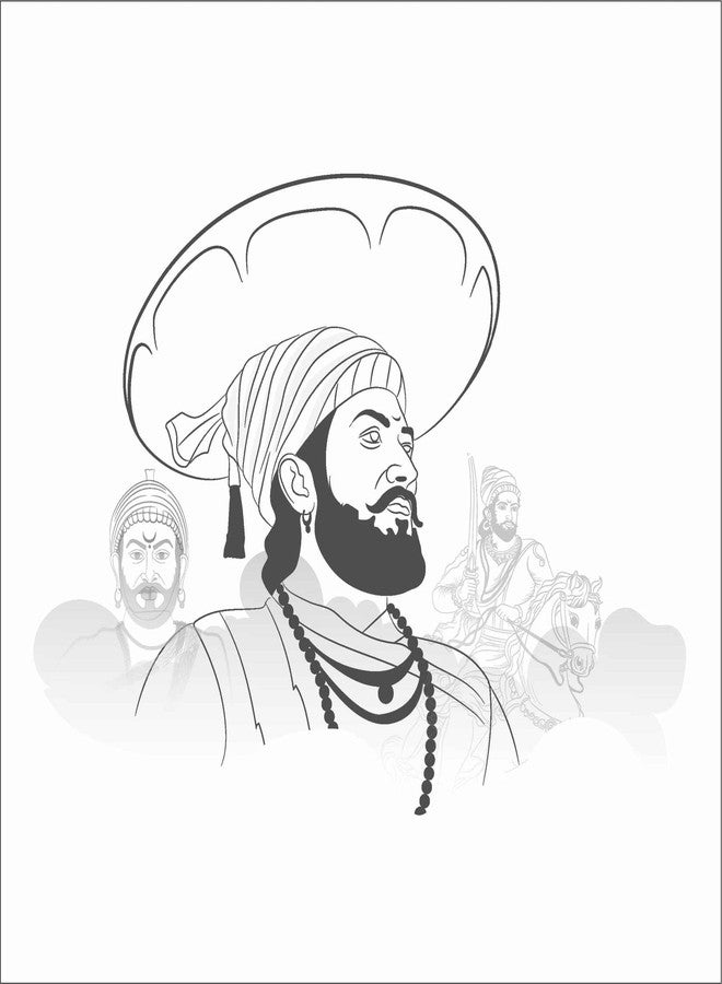 Wall Attraction Shivaji Maharaj Wall Sticker & Mural Sticker for wall Size - 58x43cm NBD99 - Image 3