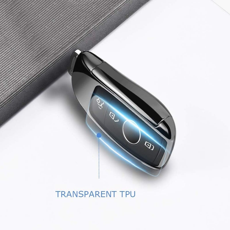 OATSBASF Car Key Cover Compatible with Mercedes Benz, Car Key Box for Benz E Class 2017 S 2018 - Image 3