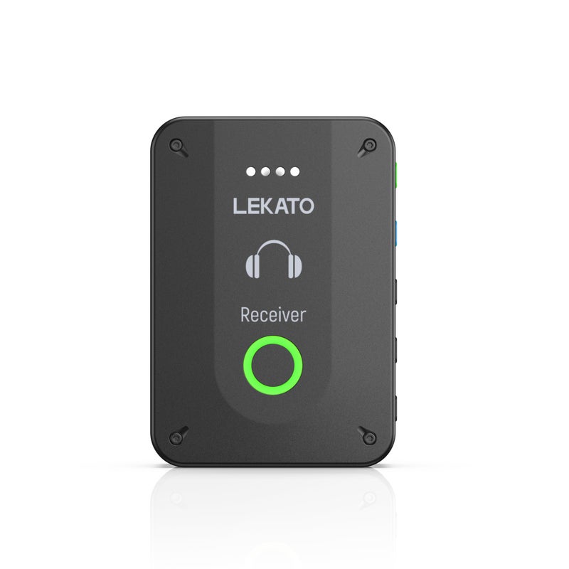 LEKATO Wireless in Ear Monitor System MS02 Upgraded 24G Stereo IEM System Receiver Low Latency AutoPairingOne to More inEar Monitoring for ChurchBandSingerStage Only Receiver - Image 2
