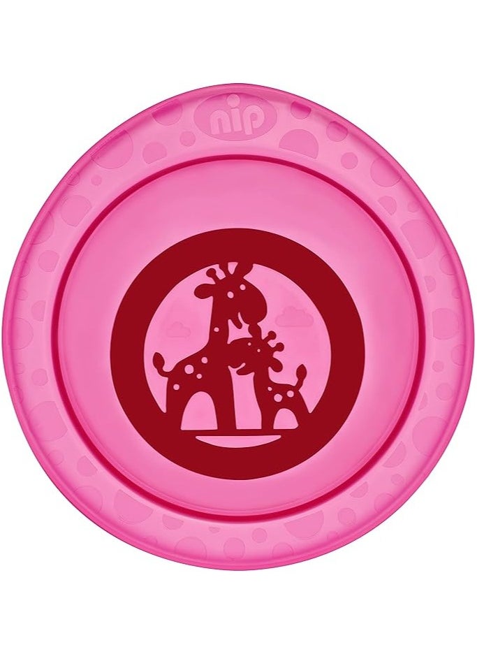 nip nip Feeding Bowl, Non-slip BPA-Free, Microwave Safe, 6M+, made in Germany, Pink  - Image 1