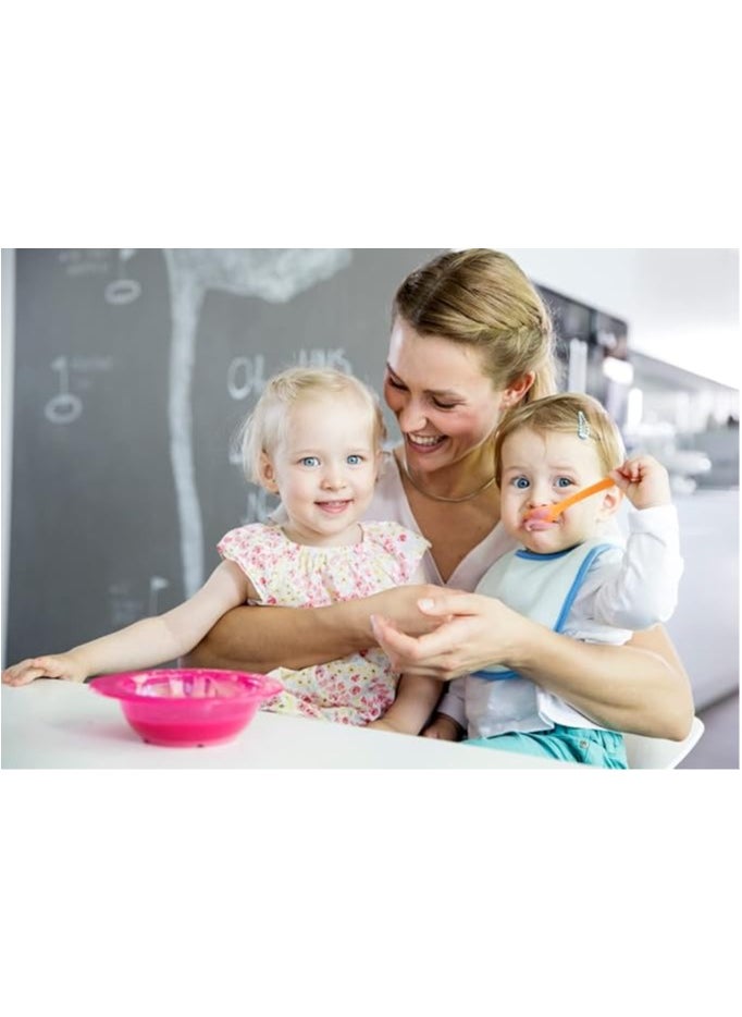 nip nip Feeding Bowl, Non-slip BPA-Free, Microwave Safe, 6M+, made in Germany, Pink  - Image 4