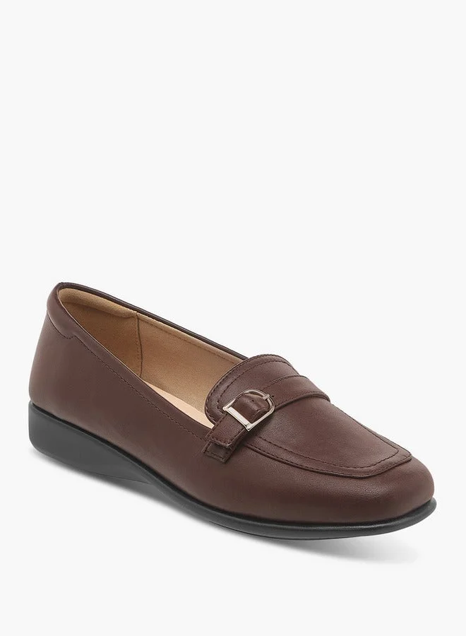 Paprika Women's Solid Slip-On Loafers with Metal Accent