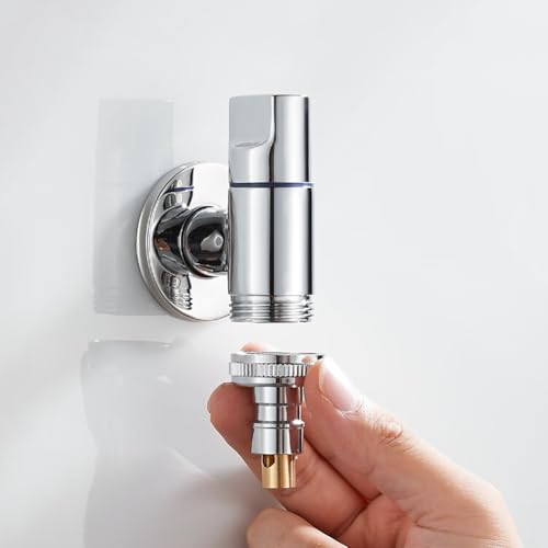 Fapiwen Washing Machine Faucet with Auto Shut-Off Valve, Universal 1/2'' Angle Stop Valves for Laundry & Dishwasher, Leak-Proof Mini Wall Mount Faucet for Bathroom and Toilet Accessories - Image 2