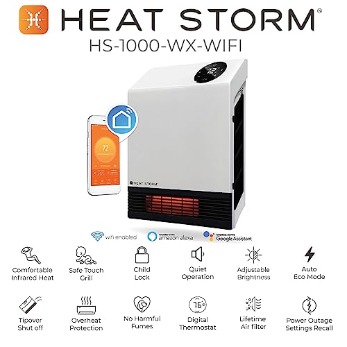 Heat Storm HS-1000-WX-WIFI Infrared Wi-Fi Heater, 1000 Watt - Image 3
