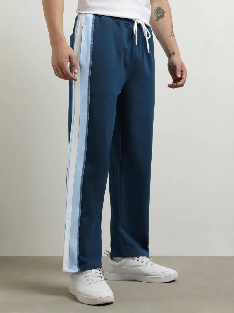 نوبيرو Colorblocked Straight Fit Joggers for Men