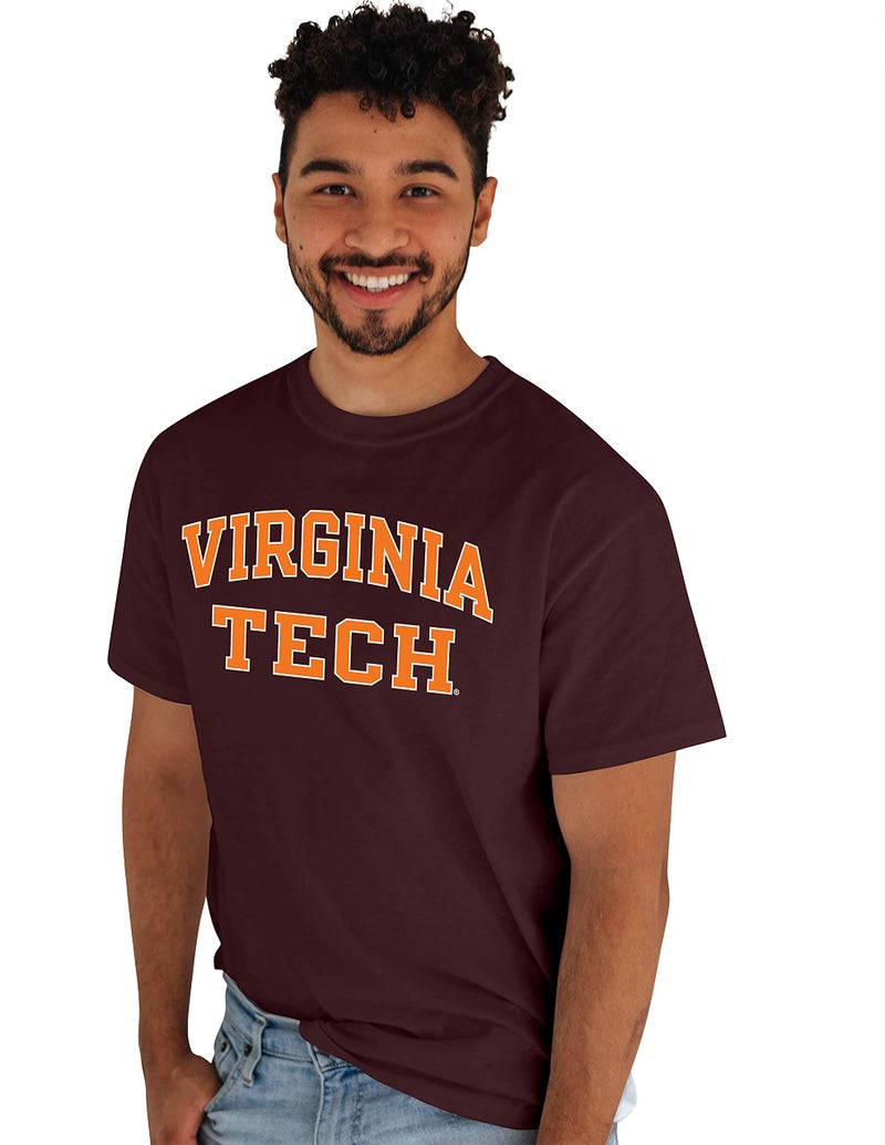 Blue 84 Men's Virginia Tech Hokies T-Shirt Arched Team Color, Team Color, Large - Image 1